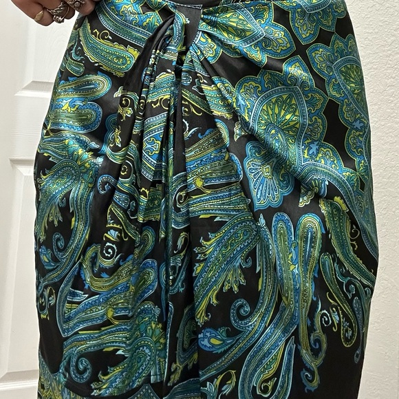 Vintage Y2k Paisley Richie Tailor Wrap Skirt - Picture 3 of 9